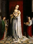 Gerard David Madonna and Child with Two Music Making Angels Spain oil painting artist